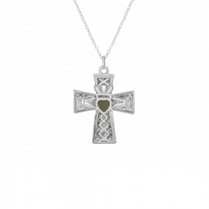 Sterling Silver & Connemara Celtic Cross