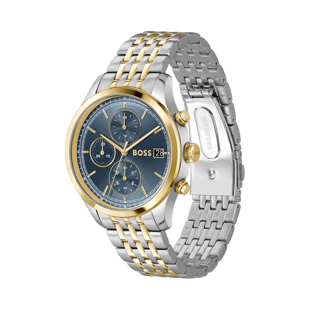Boss Stratus Two Tone Chronograph Blue Dial Watch - Image 2