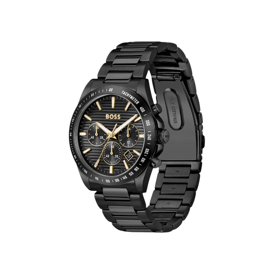 BOSS Strike Black Plated Tonal H-Link Watch - Image 2