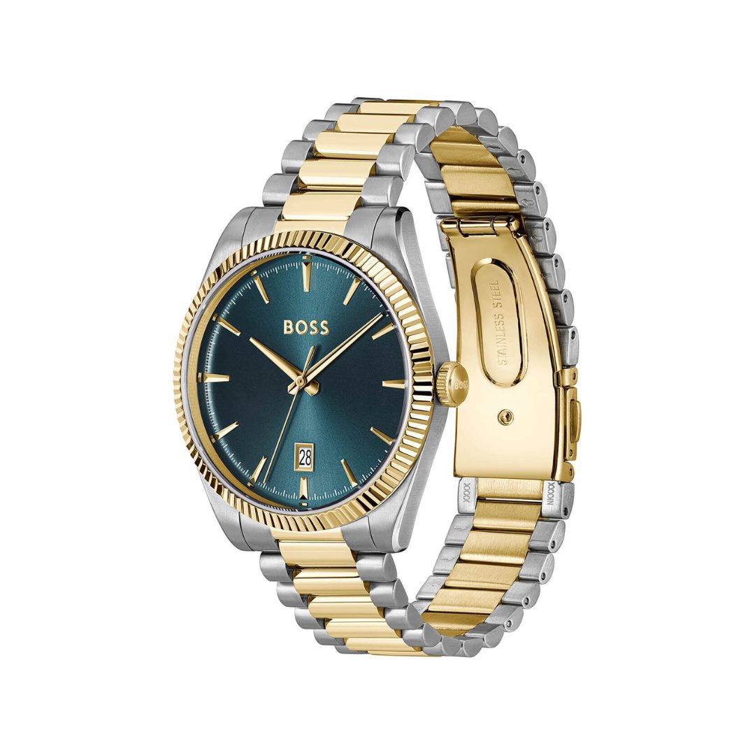 BOSS Cheswick Blue Dial Two Tone Watch - Image 2