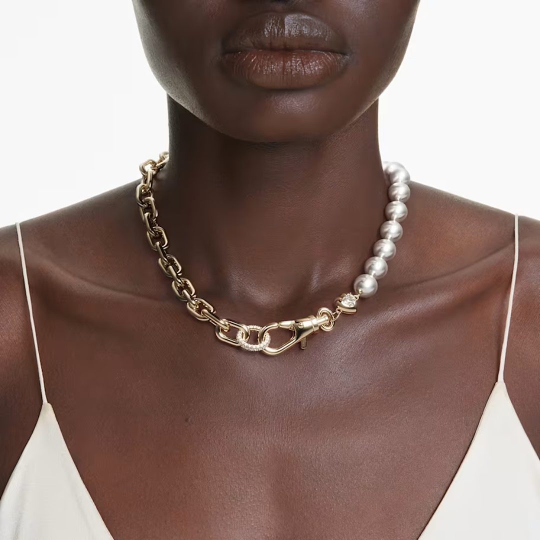 Swarovski Idyllia Carabiner Pearl Necklace - Image 3