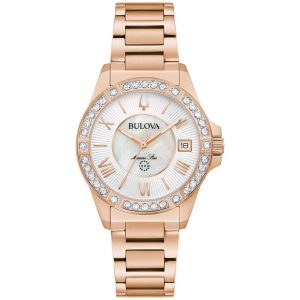 Bulova Marine Star Diamond Watch Rose Watch