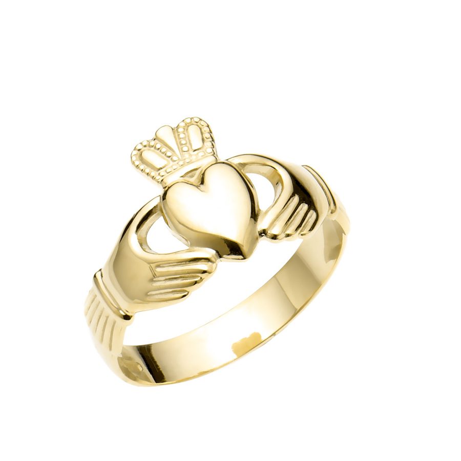 Fallers 9K Gold Heavy Men's Claddagh Ring