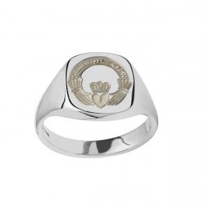 Silver Seal Claddagh Ring