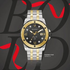 NEW3591090Two Tone Marine Star Bulova Watch-1888-NEW-508