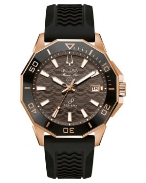 Bulova Marine Star Precisionist Rose Gold Brown Dial Watch