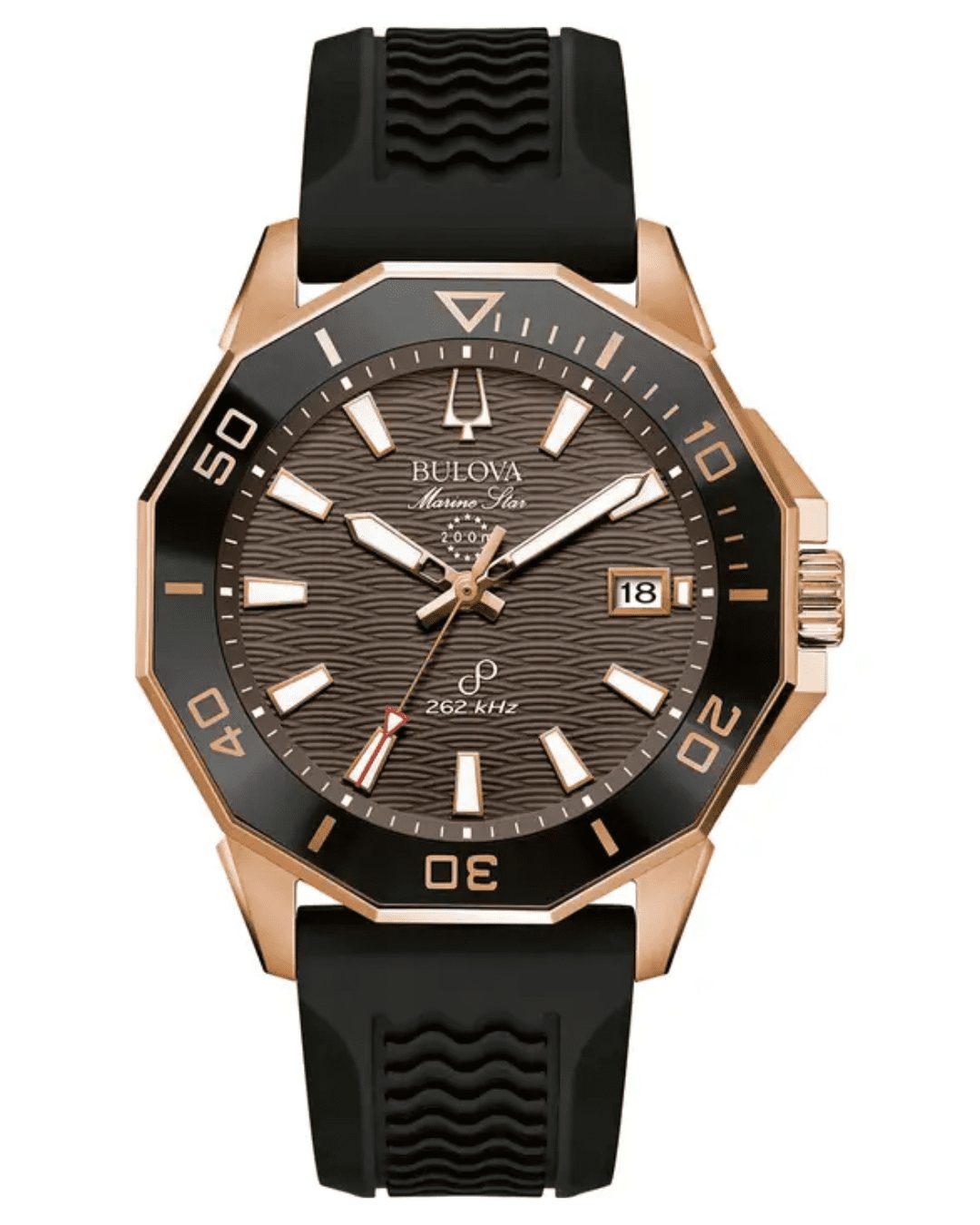 Bulova Marine Star Precisionist Rose Gold Brown Dial Watch