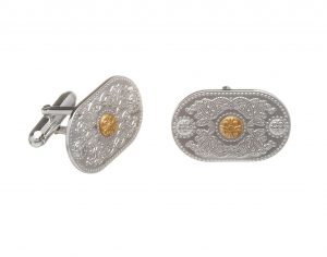 House of Lor Arda Sterling Silver & Gold Cufflinks - Small
