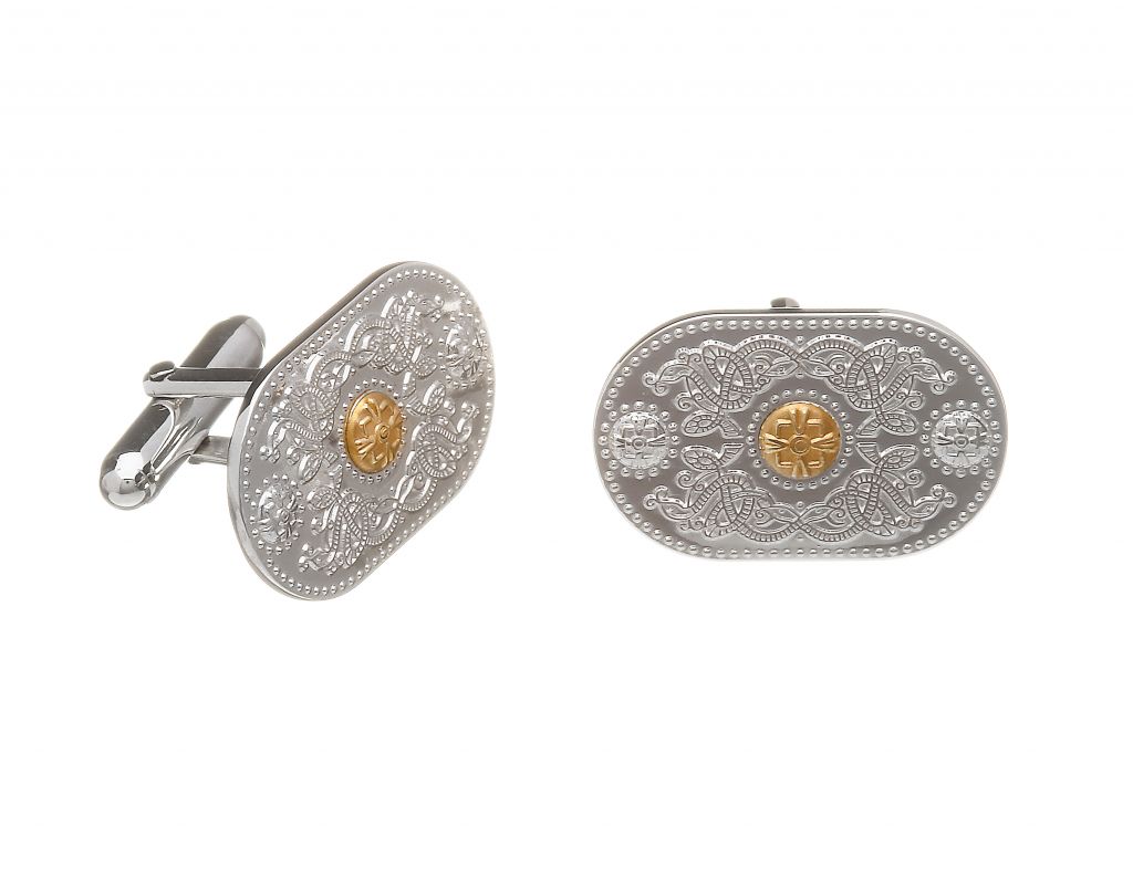 House of Lor Arda Sterling Silver & Gold Cufflinks - Small
