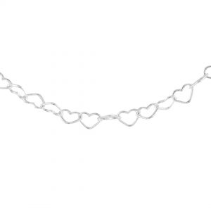 Sterling Silver 3.5mm Open Heart-Link Chain