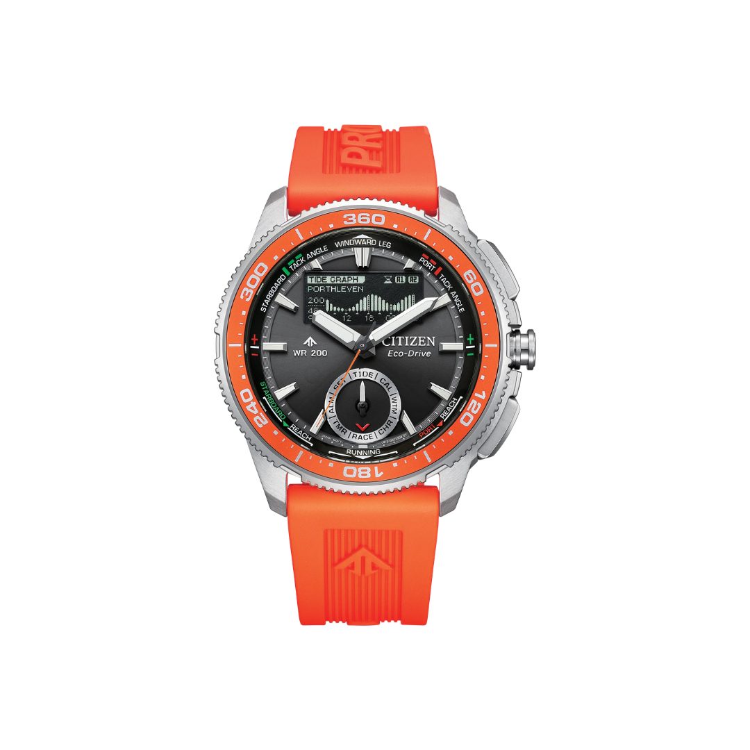Citizen Gents Promaster Wavetracker Orange Strap Watch