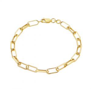 9K Gold Hollow Faceted Paper Bracelet