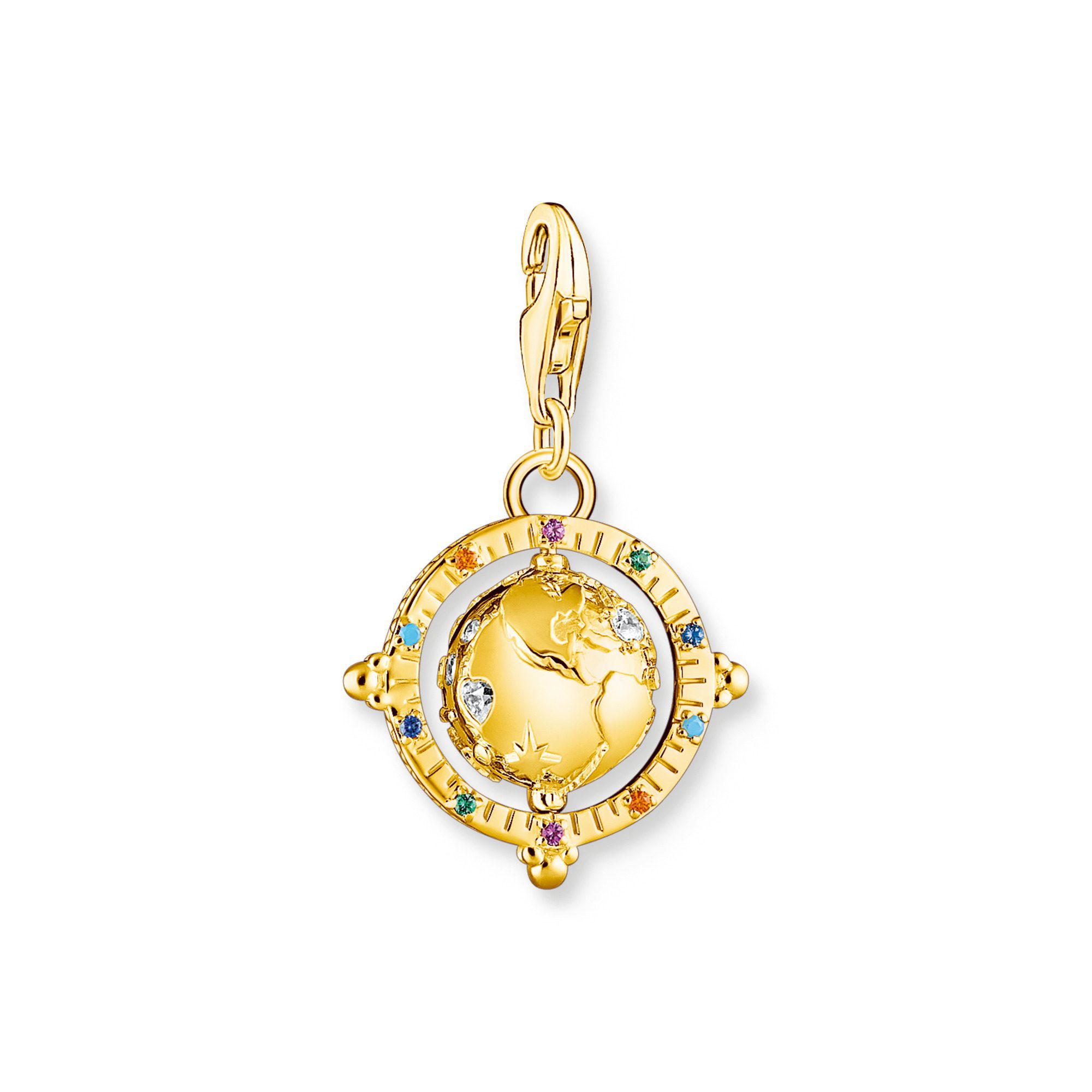 THOMAS SABO Gold Plated Colourful Globe