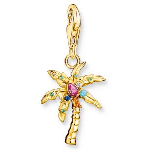 THOMAS SABO Gold Plated Colorful Palm Tree Charm