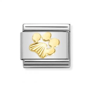 Composable Classic Link Paw Print in 18k Gold