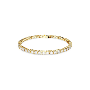 Swarovski Gold Plated Matrix Tennis Bracelet-Medium