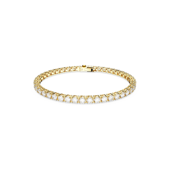 Swarovski Gold Plated Matrix Tennis Bracelet-Medium