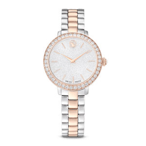 Swarovski Matrix Silver And Rose Gold Tone Watch