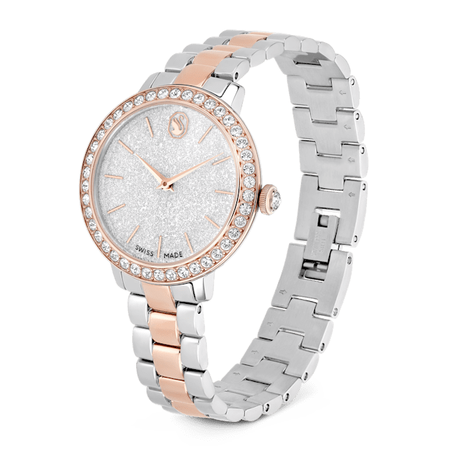 Swarovski Matrix Silver And Rose Gold Tone Watch - Image 2