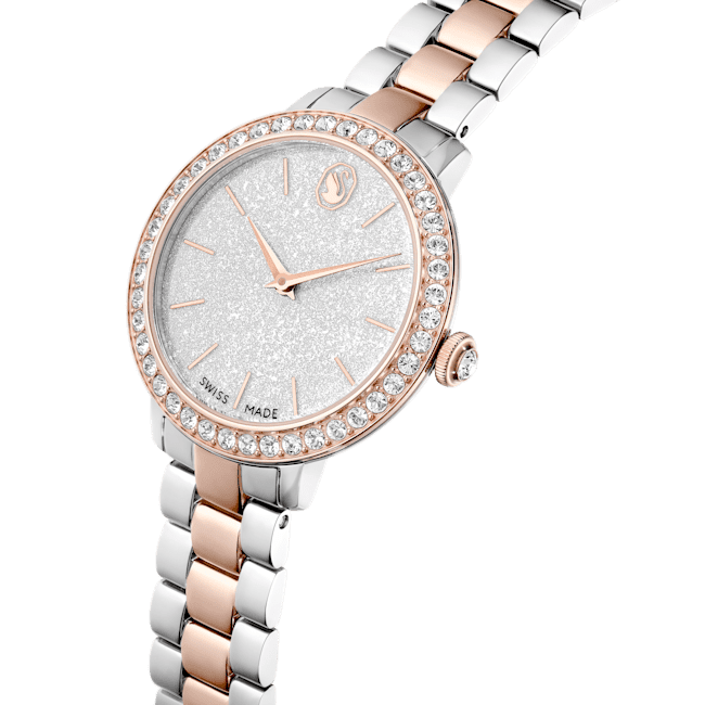 Swarovski Matrix Silver And Rose Gold Tone Watch - Image 4