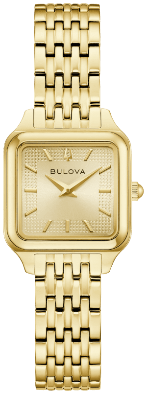 Bulova Square Ladies Sutton Gold Plated Watch