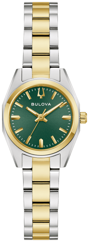 Bulova Ladies Surveyor Mini Two Tone Green Dial Watch