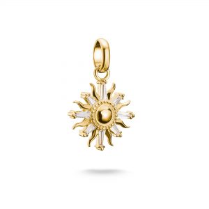 THOMAS SABO Gold Plated Sun With Stones Charm Pendant