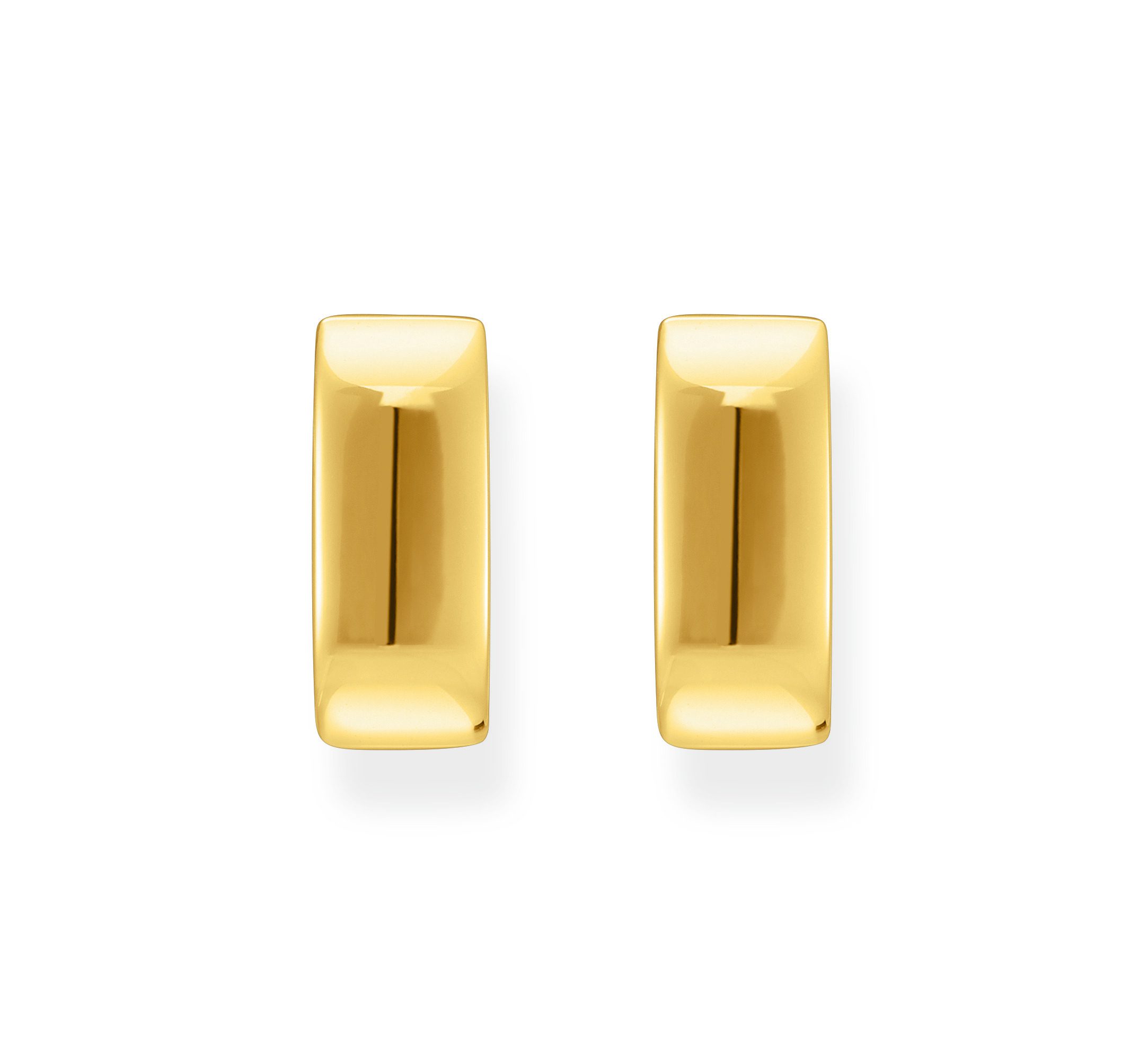 THOMAS SABO Essential Gold Plated Angular Hoops - Image 2