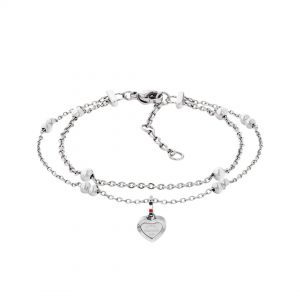 Tommy Hilfiger Double Row heart Bracelet