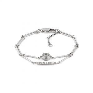 Tommy Hilfiger Two Row Logo silver Bracelet