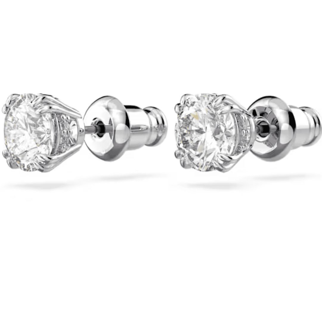 Swarovski Stilla Rhodium Crystal Stud Earrings - Image 2