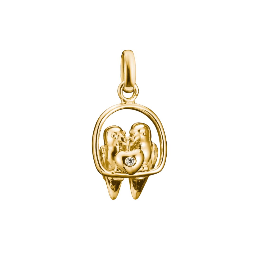 Thomas Sabo Gold Plated Lovebirds Charm