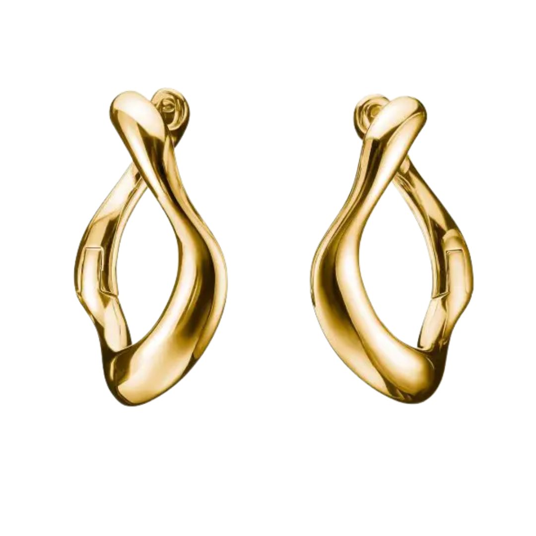THOMAS SABO Natural Beauty Gold Plated Hoop Earrings