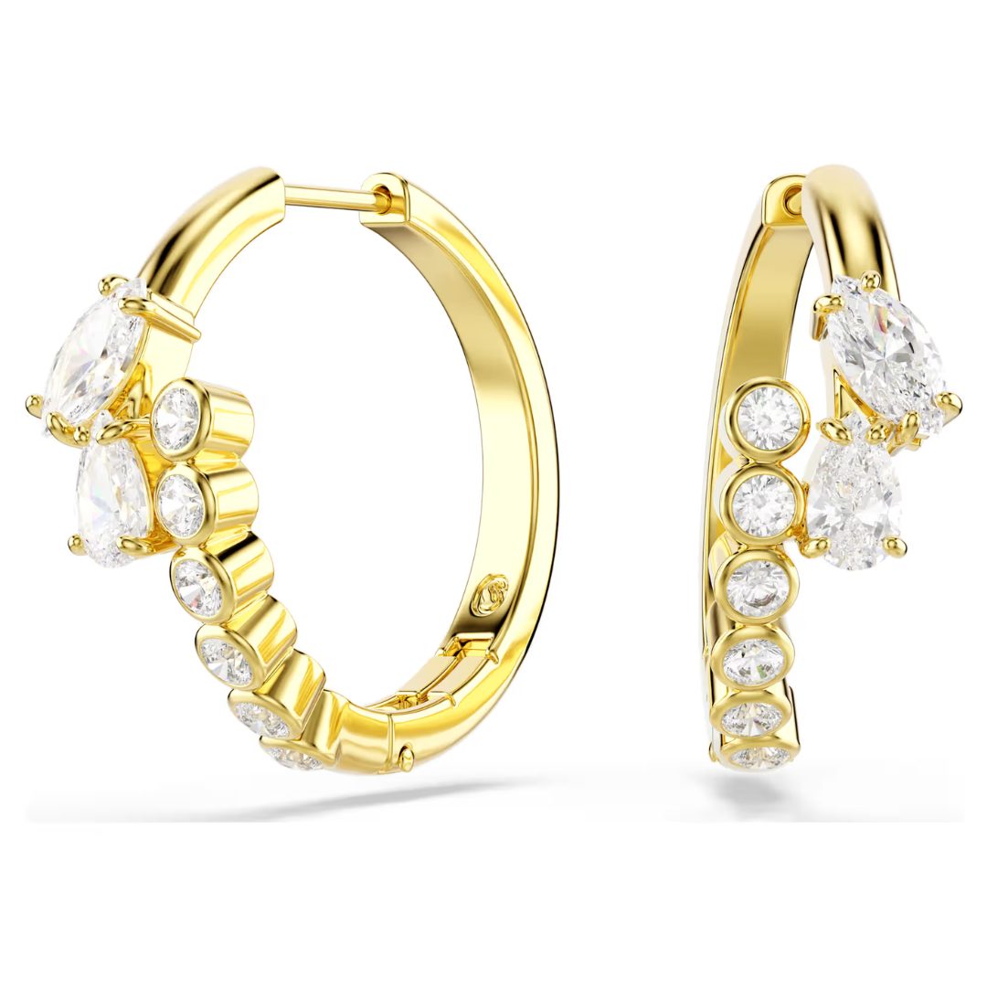 Swarovski Mesmera Gold Plated Hoop Earrings - Image 3