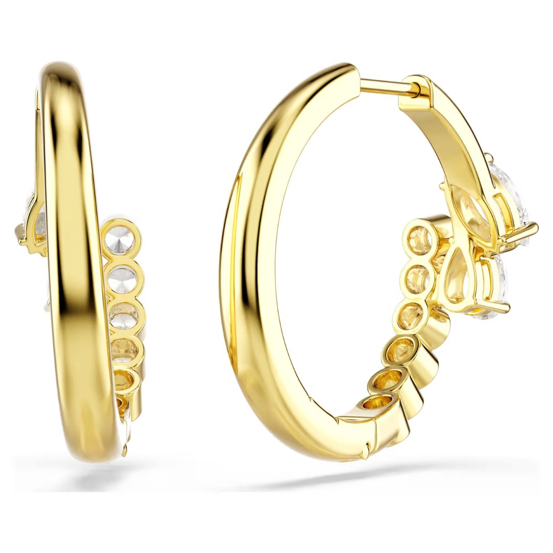 Swarovski Mesmera Gold Plated Hoop Earrings - Image 4