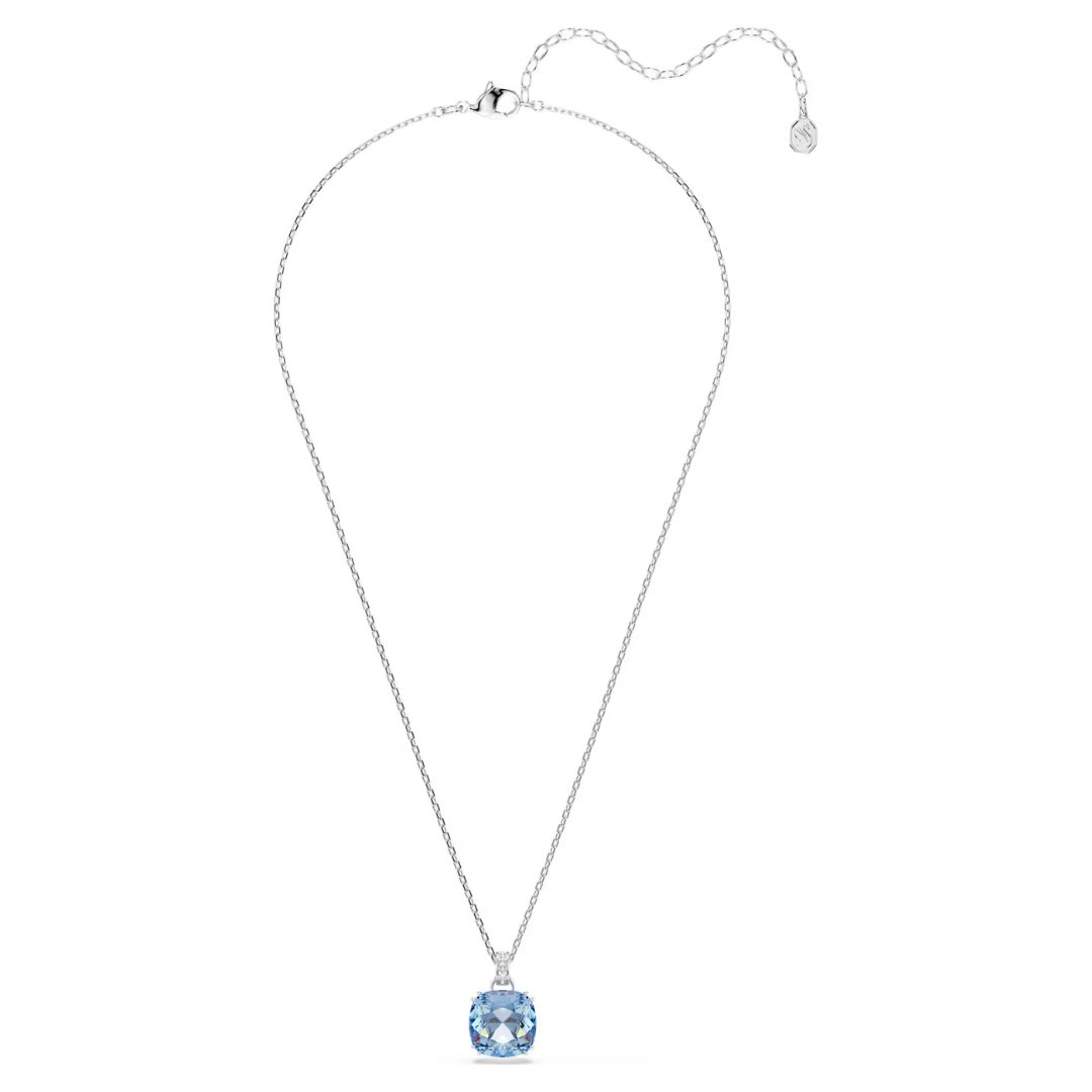 Swarovski Millenia Cut Blue Crystal Rhodium Plated Pendant - Image 3
