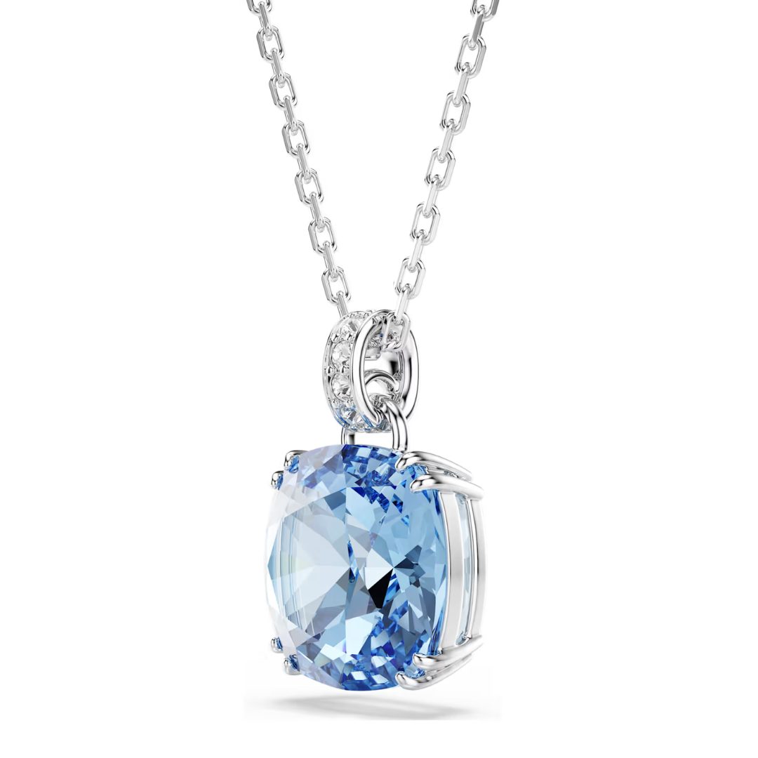 Swarovski Millenia Cut Blue Crystal Rhodium Plated Pendant - Image 2