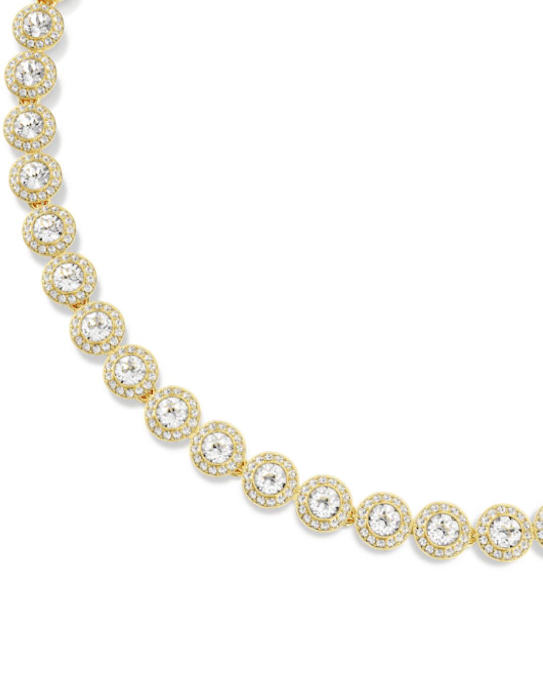 Swarovski Una Angelic Tennis Necklace Round Cut White Gold Tone Plated - Image 3