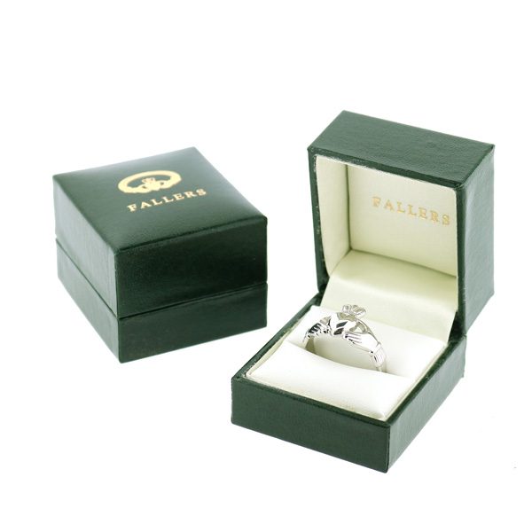 14K White Gold Maids Claddagh Ring - Image 3