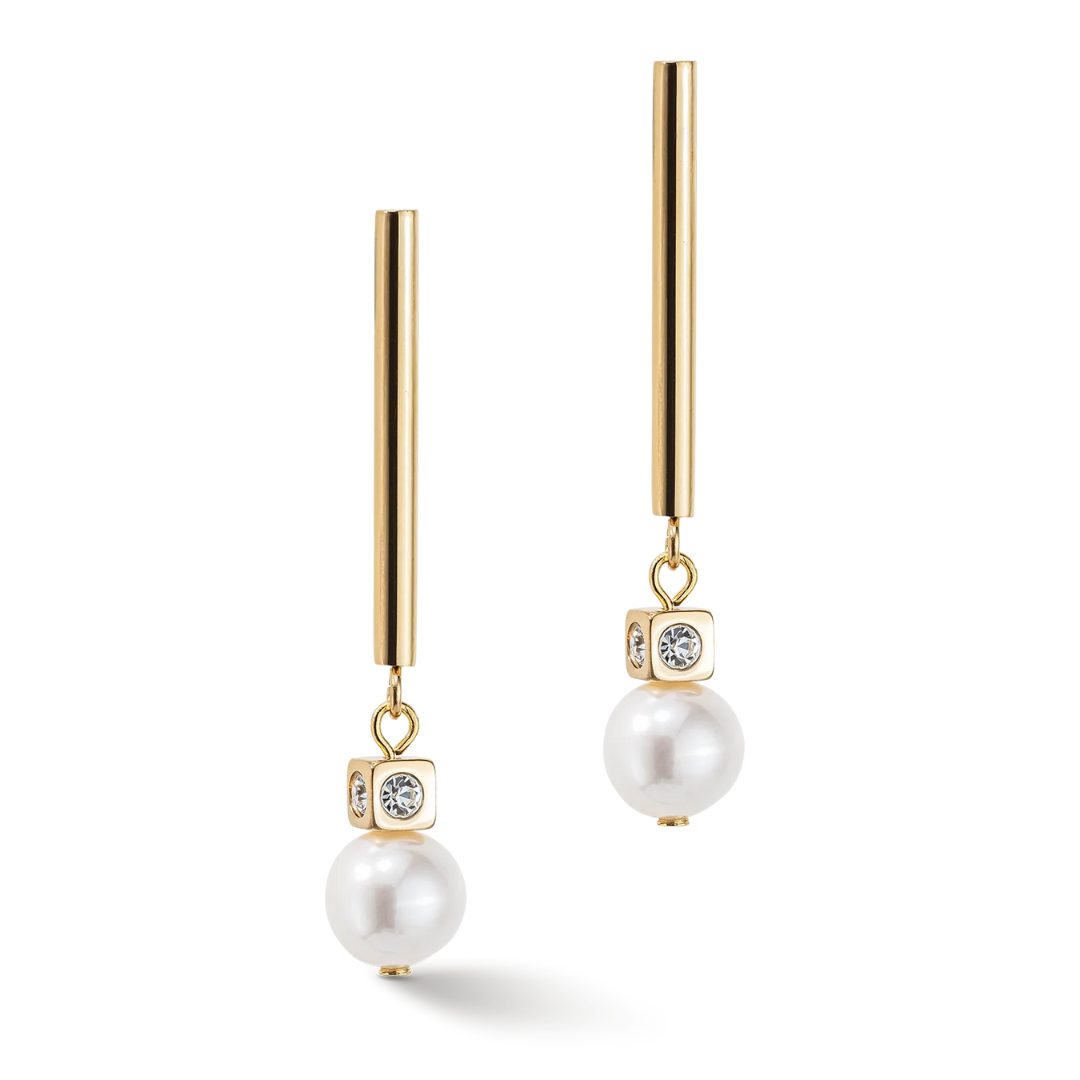 Coeur de Lion Earrings Asymmetry Freshwater Pearls