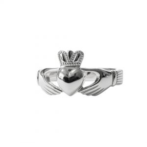 Platinum Large Design Claddagh Ring
