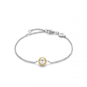 Ti Sento Milano Gilded Pearl Chain Bracelet