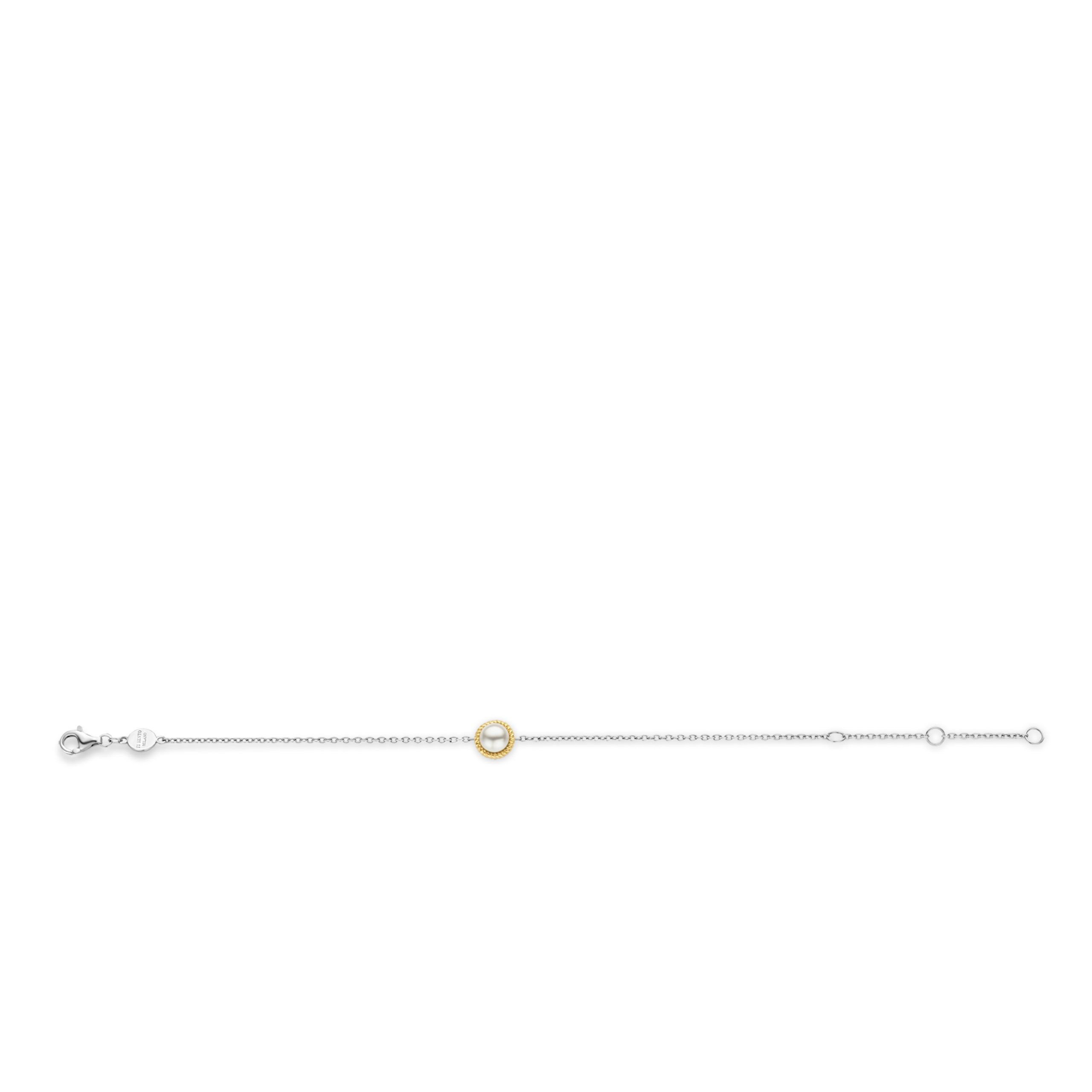 Ti Sento Milano Gilded Pearl Chain Bracelet - Image 2