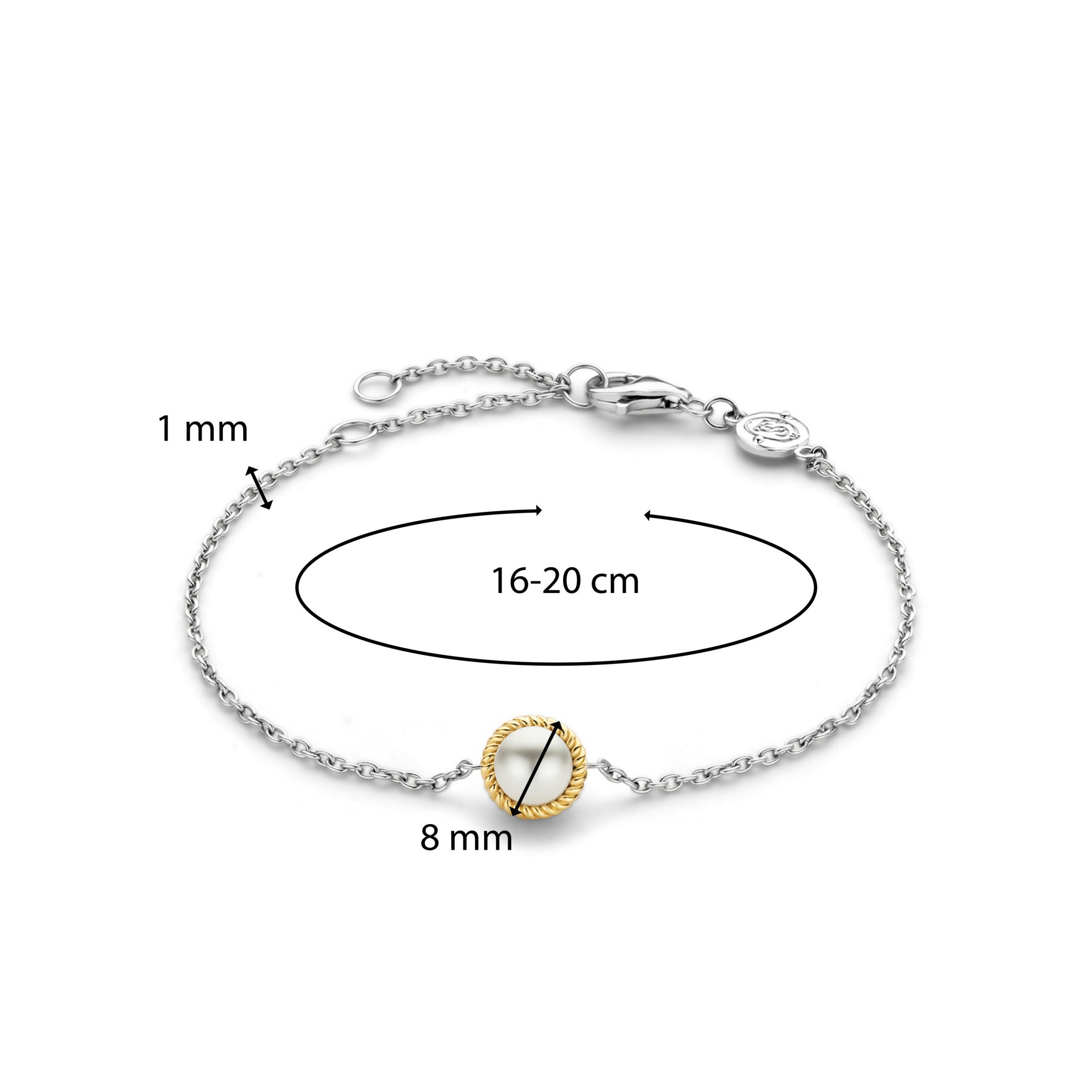Ti Sento Milano Gilded Pearl Chain Bracelet - Image 4