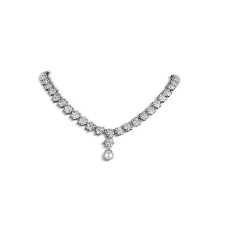 Newbridge Cubic Zirconia Cluster Floral Necklace
