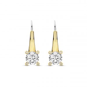 Ti Sento Cubic Zirconia Two Toned Drop Earrings