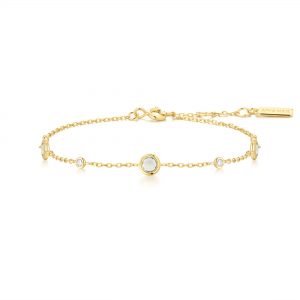 Ania Haie Gold Mint Green Station Bracelet