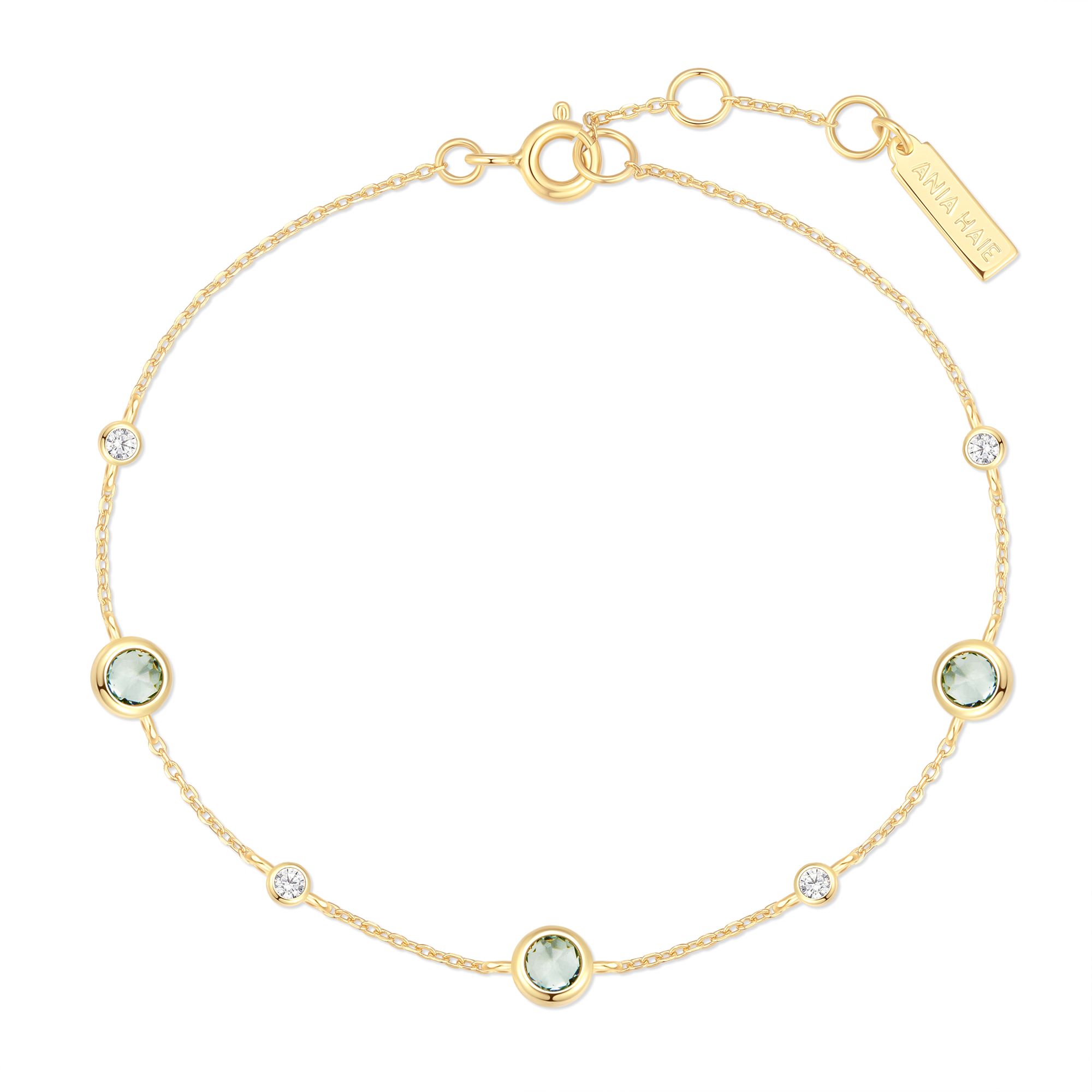 Ania Haie Gold Mint Green Station Bracelet - Image 2