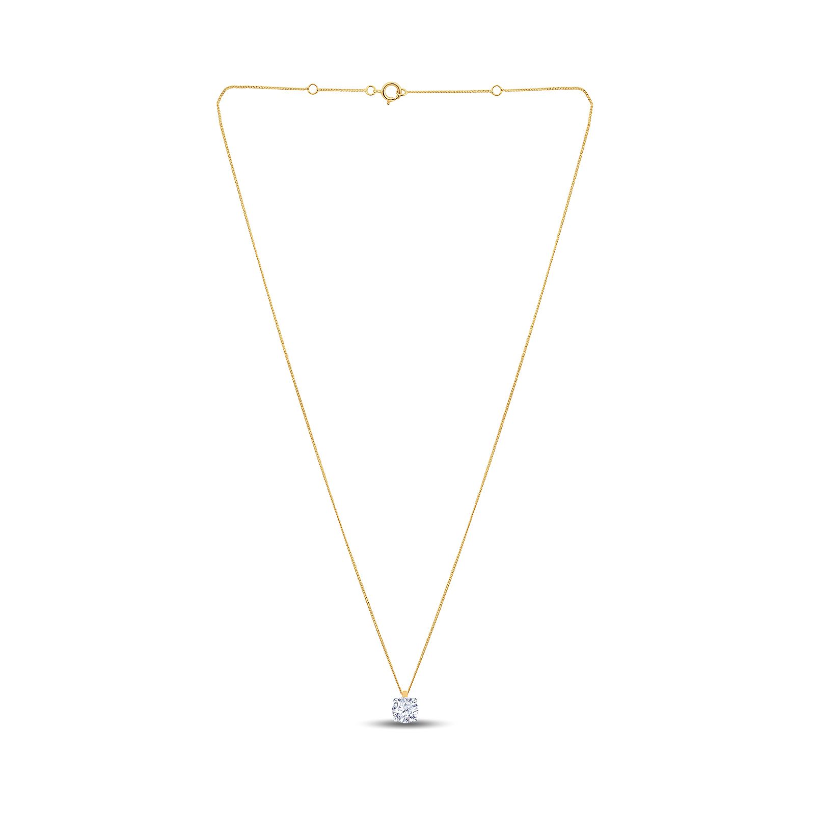 18K Gold Lab Diamond Pendant - Image 3
