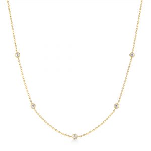 Ania Haie Gold Classic Bezel-Set Station Necklace